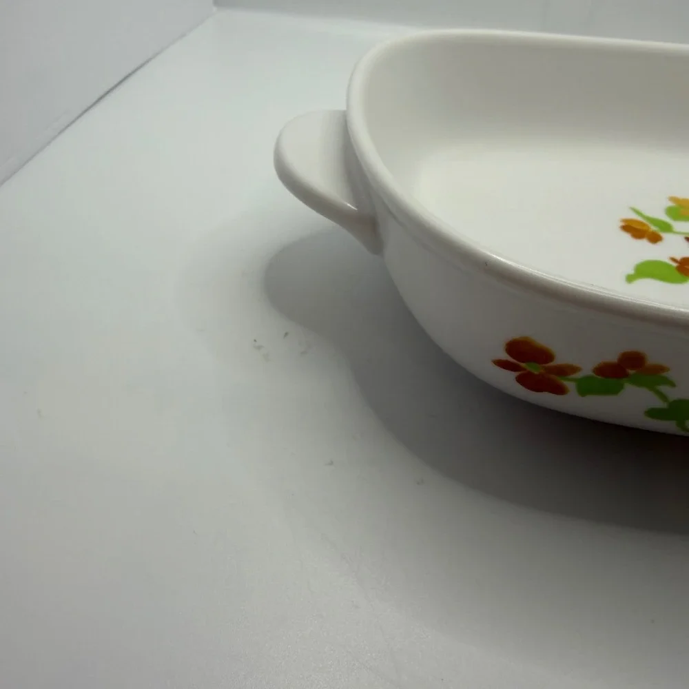 Noritake Progression Happy Days 9069 Casserole Dish Vintage Floral‎ Baking Pan